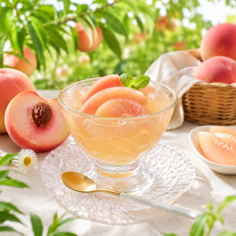 福壽山農場水蜜桃吸凍飲情境示意圖2