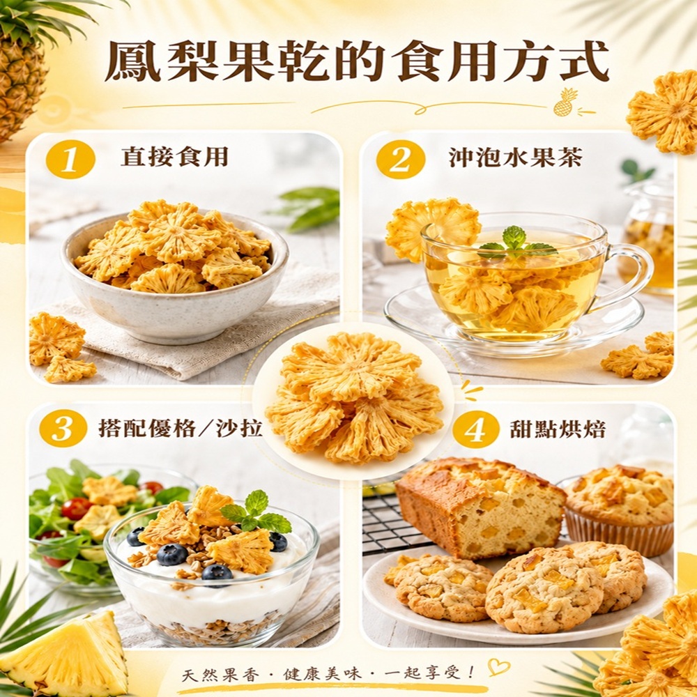 鳳梨果乾的食用方式