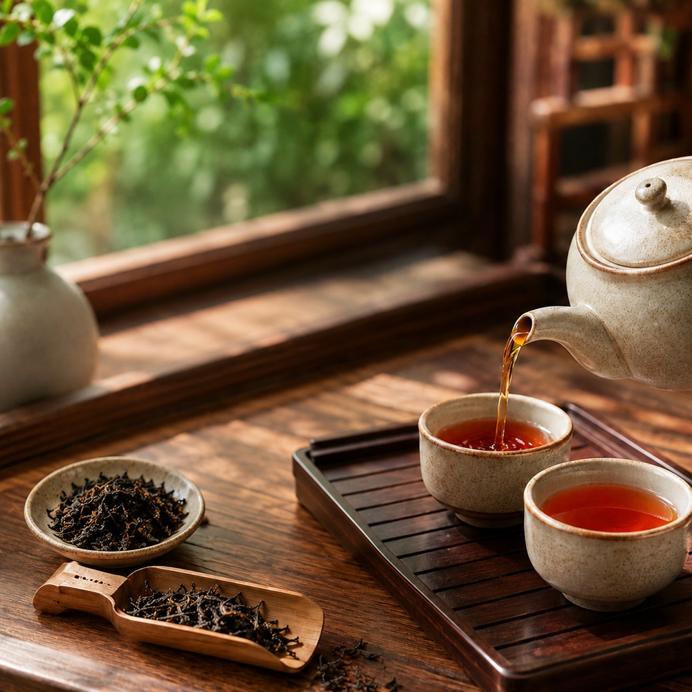 武陵農場烏龍長紅茶沖泡情境圖