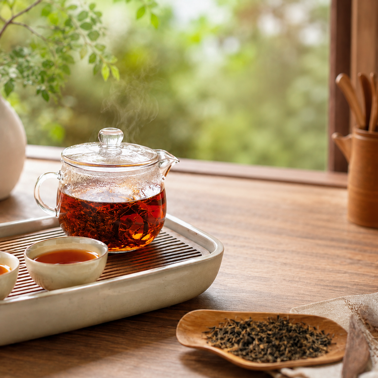 武陵農場長紅茶情境示意圖