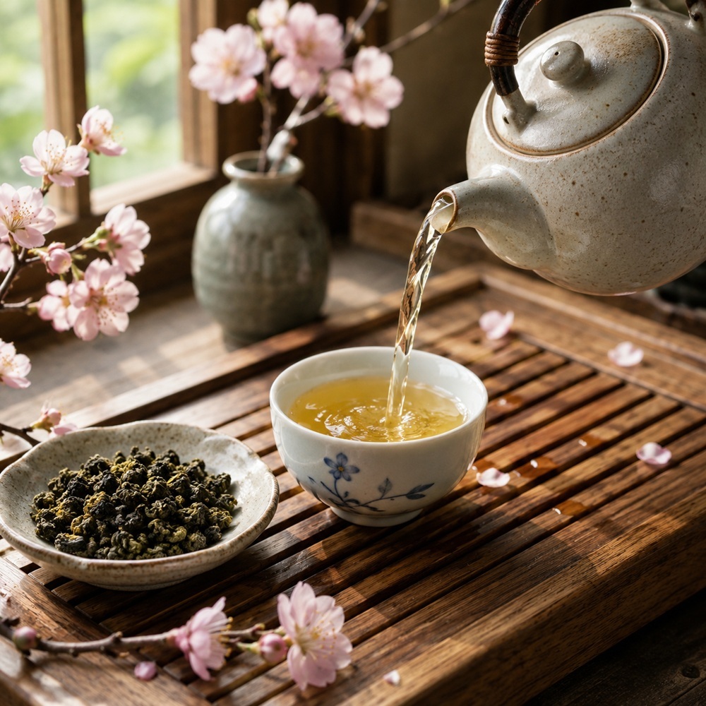 武陵農場極品烏龍禮盒沖泡情境圖一