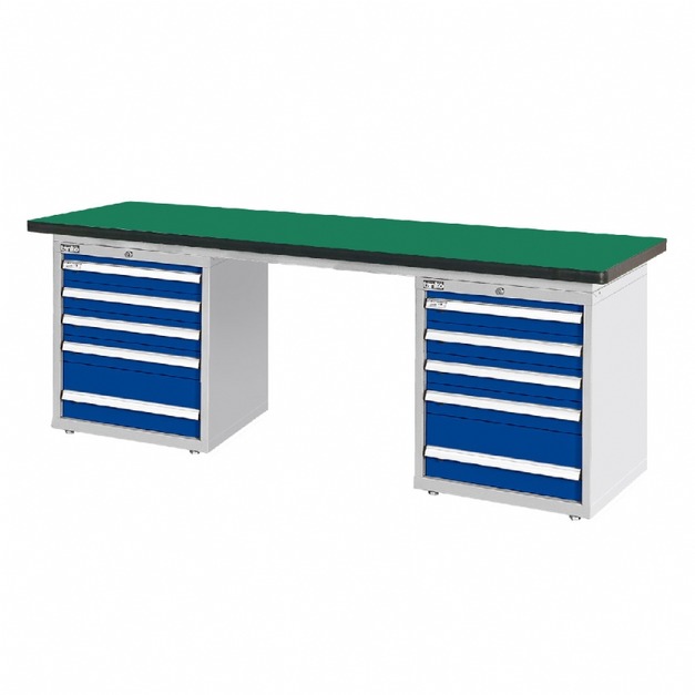 天鋼 WAD-77053N 寬2100mm 重量型耐衝擊工作桌 雙櫃型