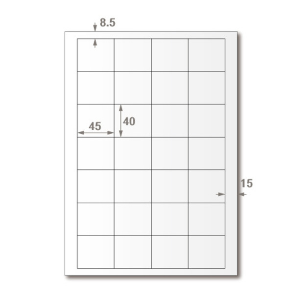 【龍德】三用電腦標籤貼紙 28格 LD-845 105張(盒)
