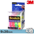 【3M】SCOTCH 可再貼螢光標示膠帶(4捲入/組) 812