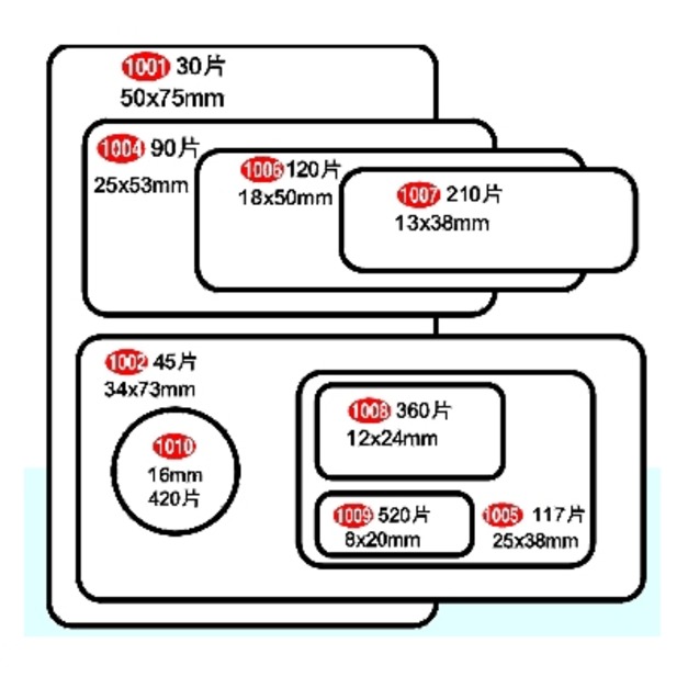 【鶴屋】 自黏標籤 1001 50*75 無框空白
