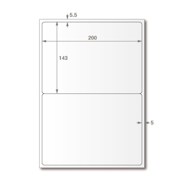 【龍德】三用電腦標籤貼紙 2格 LD-861 105張(盒)