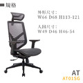 新傳 人體工學椅 奧斯頓高背主管網椅 AT01SG_1