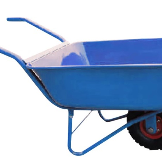 得胜 加厚水泥車 固定手把 藍色 耐重300kg 10吋Q風輪 單輪