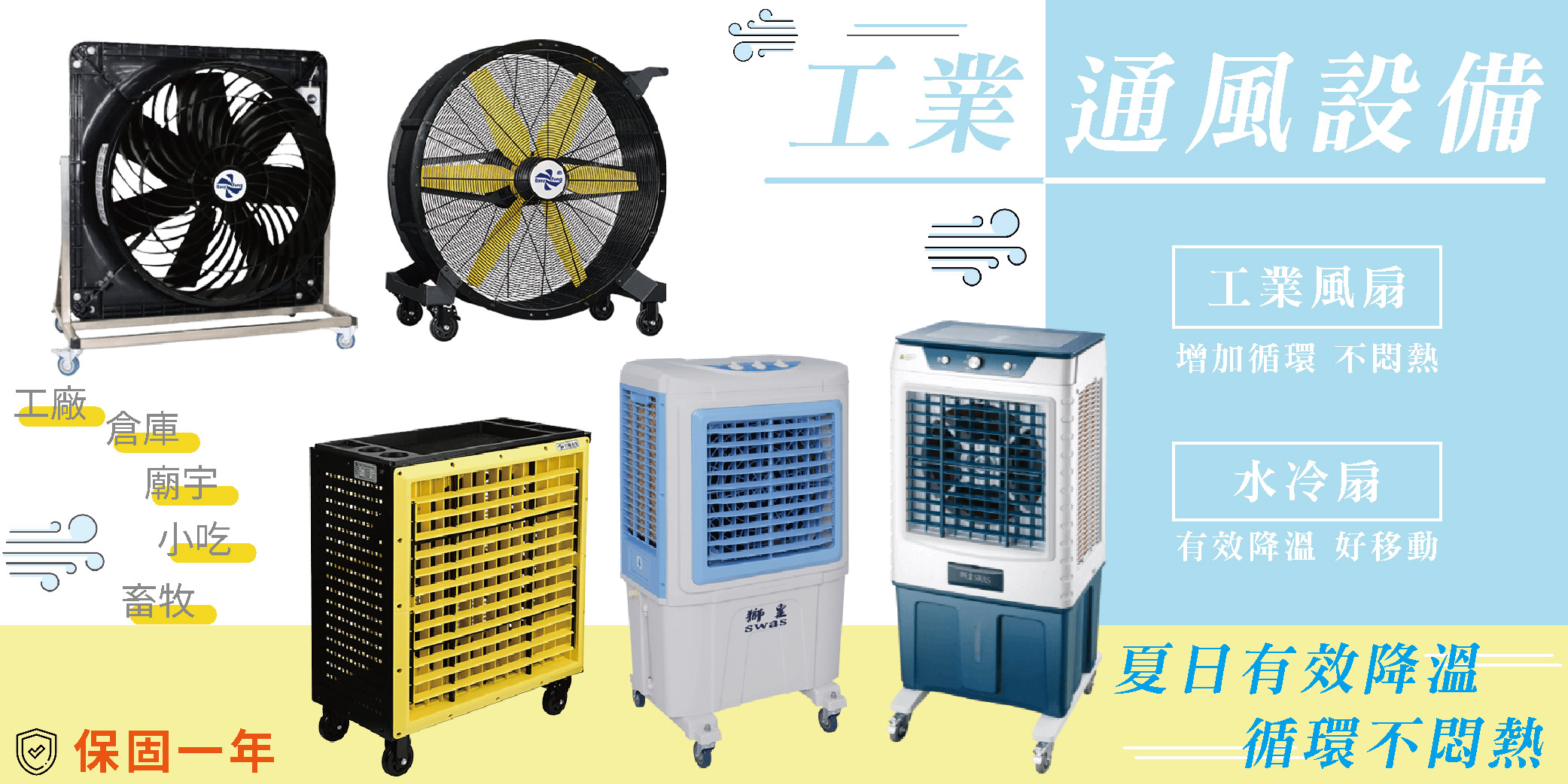 【大型風扇選購指南】➡️水冷扇、工業風扇等比較&介紹