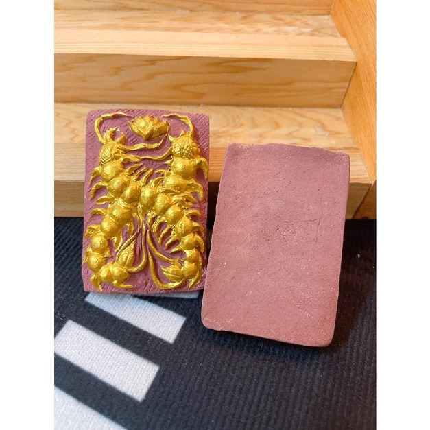 方形磚紅色 蓮花蜈蚣（裸牌）