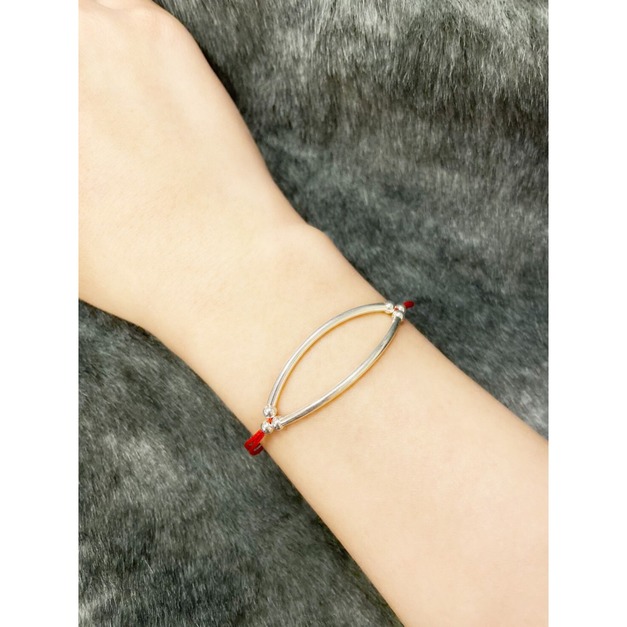 雙純銀管手鍊 +$100