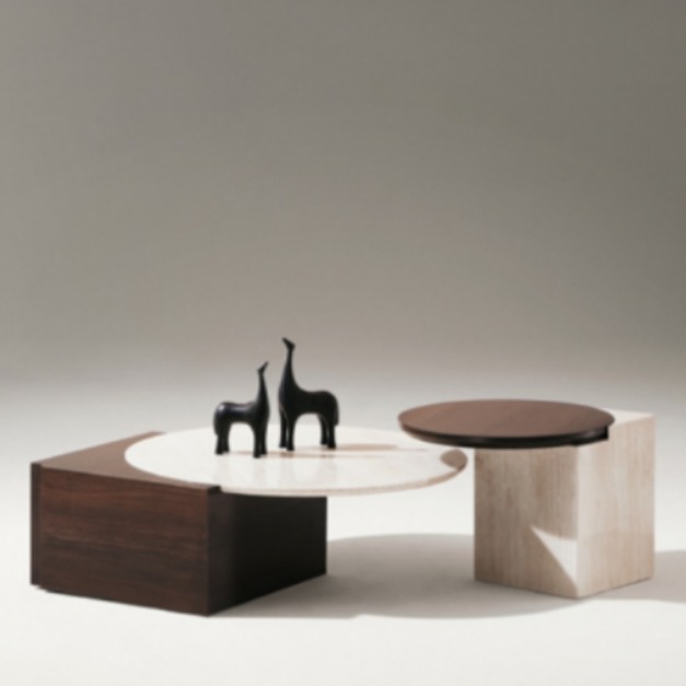 意式極簡創意客廳傢俱組合茶几