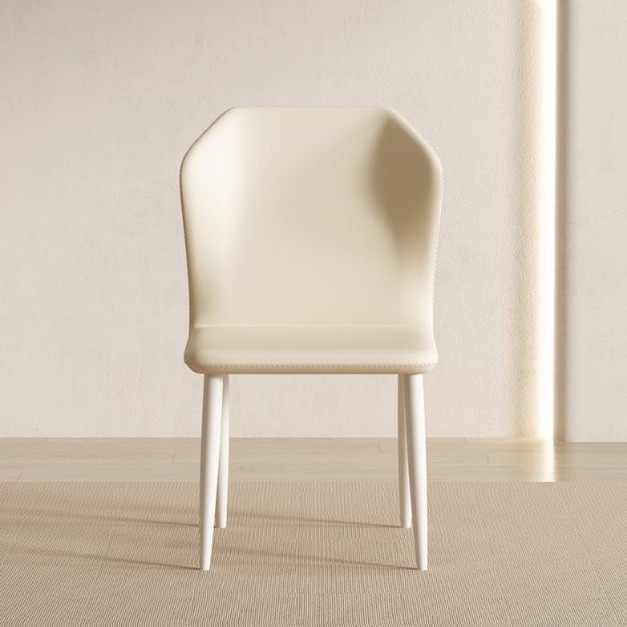 【摩登奢居系列】奶油風網紅蝴蝶椅 家用餐廳西皮軟包舒適餐椅