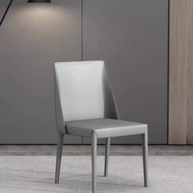 極簡風格 簡約餐廳黑紗架皮藝軟包馬鞍椅 881#-31