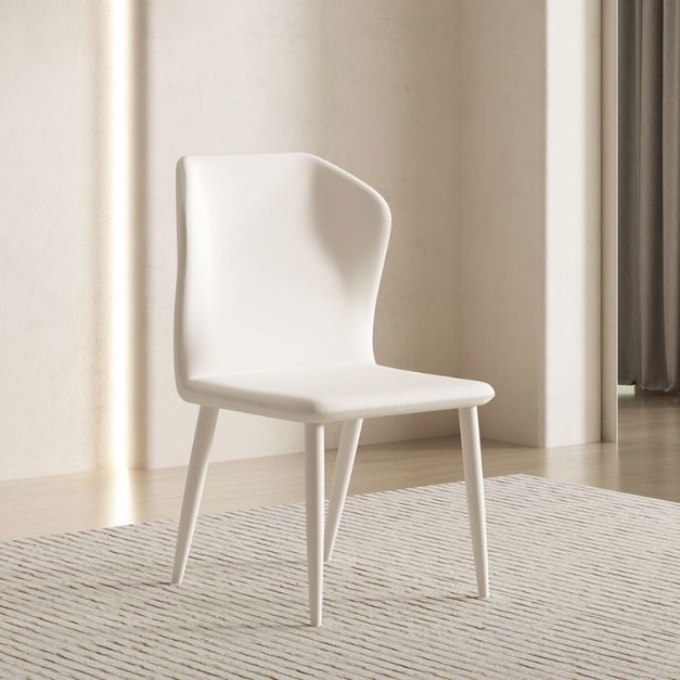 【摩登奢居系列】極簡奶油風網紅蝴蝶椅 家用餐廳西皮軟包舒適餐椅