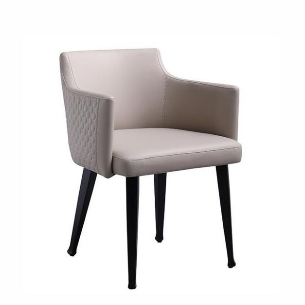 【羅伯卡特系列】極簡風格家用舒適軟包靠背椅餐廳扶手椅子