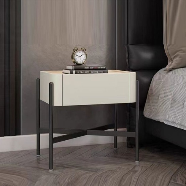 【NLOOK系列】極簡風格 單抽意式臥室儲物床頭捫皮櫃