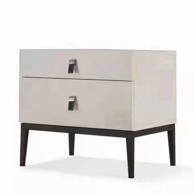 【NLOOK系列】意式極簡風格 臥室油漆工藝收納櫃帶抽床邊床頭櫃