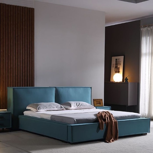 布藝床簡約現代小戶型軟包網紅床 ins臥室床科技布時尚雙人床 科技布