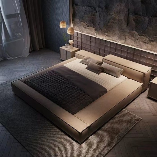 【NLOOK系列】設計師款-Tofu高低豆腐塊 極簡榻榻米雙人床