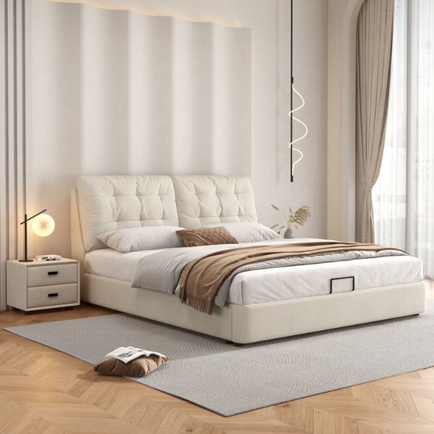 【哥斯圖系列】仙女床 時尚簡約家用軟靠齊邊齊尾極簡時尚科技絨床