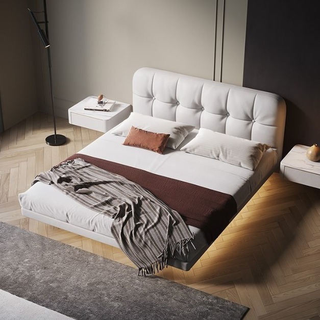 【雲貝蓓系列】極簡風格 簡約時尚床邊防撞設計皮床