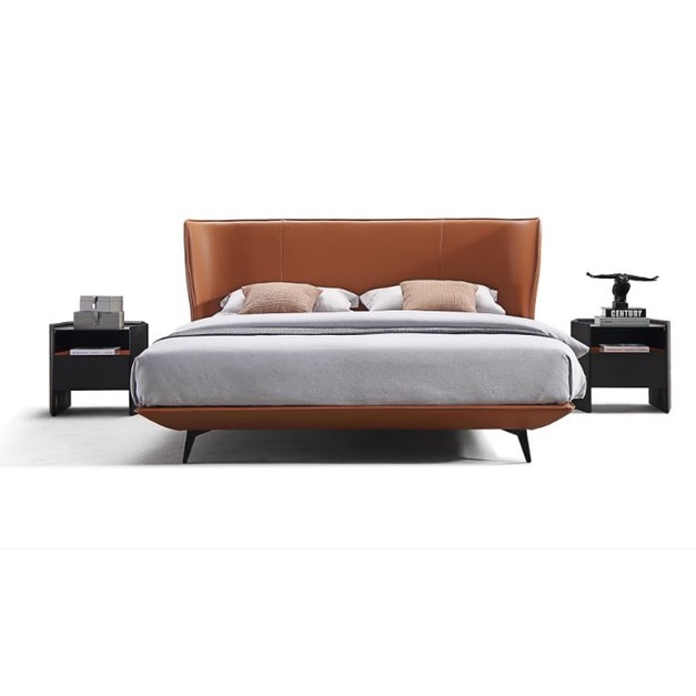 【NLOOK系列】設計師款-Alys床 意式極簡風格時尚家用納帕真皮雙人床