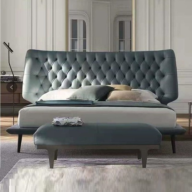 【NLOOK系列】設計師款-Dolcevita拉扣床 極簡風軟包模擬皮雙人床