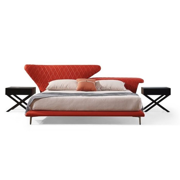 【NLOOK系列】意式極簡臥室成人不規則設計專用床科技磨砂布軟包雙人床