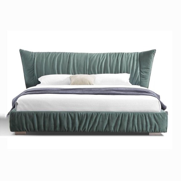 【NLOOK系列】高檔舒適羽絨靠包雙人床意式極簡大氣科技磨砂布主臥婚床