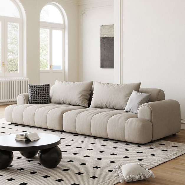 【雲貝蓓系列】奶油風沙發 簡約羽絨沙發