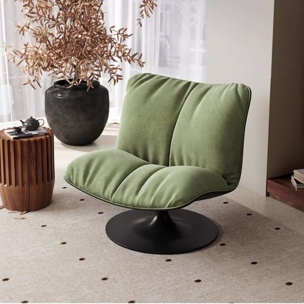 【海小特系列】設計師款-Marilyn瑪麗蓮椅 意式極簡客廳絨布鴨嘴旋轉休閒椅