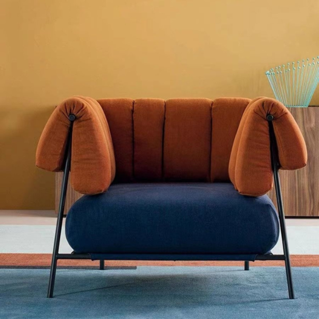 【NLOOK系列】極簡布藝絨布小戶型大戶型陽臺客廳臥室撞色休閒椅