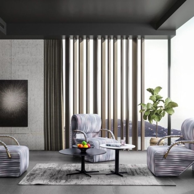 【NLOOK系列】輕奢創意客廳定製皮雙扶手客廳單椅時尚混色休閒椅