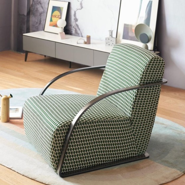 【海小特系列】設計師款-芬迪老虎椅 客廳布藝簡約舒適休閒椅