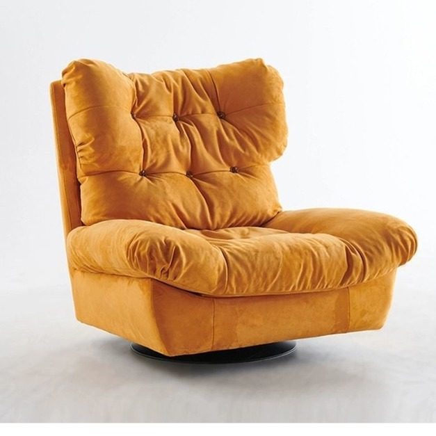 【海小特系列】設計師款-雲朵轉椅 極簡風家用陽臺磨砂布羽絨休閒椅