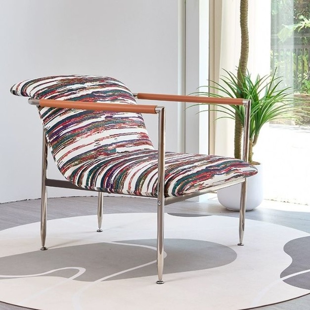 【海小特系列】極簡單椅創意扶手休閒椅客廳陽臺酒店沙發椅