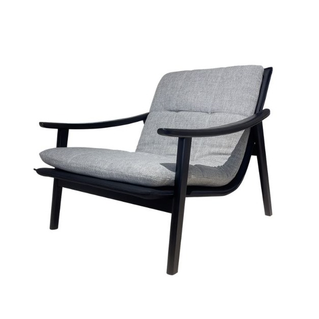 【海小特系列】簡約皮布結合休閒椅 極簡風家用陽臺時尚休閒椅