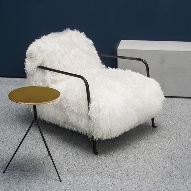 莫蘭迪時尚休閒椅設計師創意款休閒椅（普通款仿羊毛）