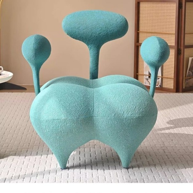 【海小特系列】簡約時尚個性創意扶手棉麻異形氣球屁股椅