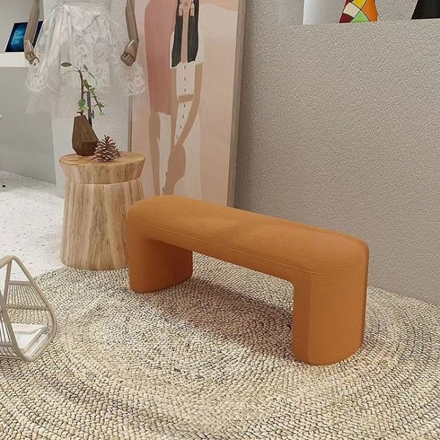 【NLOOK系列】金屬架羊羔絨換鞋凳簡約設計長凳客廳家用一體多功能椅