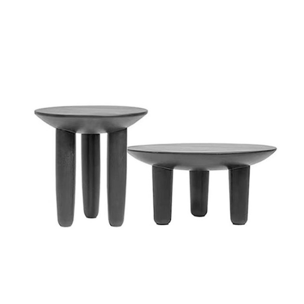 【減色系列】中古風系列 簡約客廳創意烤漆工藝白蠟木腳組合茶几