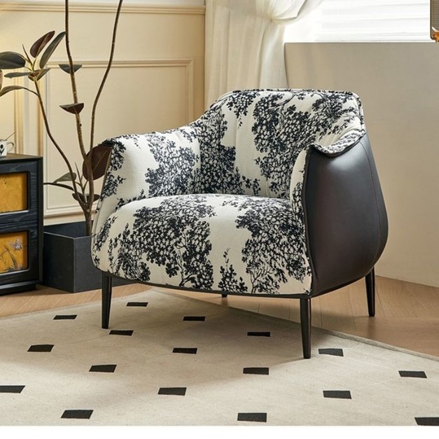 【海小特系列】簡約升級款餃子椅 極簡風楊樹梅模擬皮休閒椅