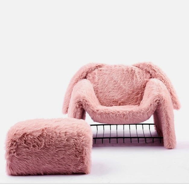 【海小特系列】設計師款-兔子椅 意式網紅兔子椅躺椅個性懶人椅客廳臥室單人休閒椅