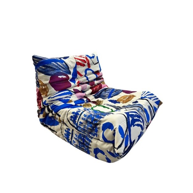 【海小特系列】設計師款-Togo毛毛蟲 簡約客廳塗鴉彈力布懶人休閒椅