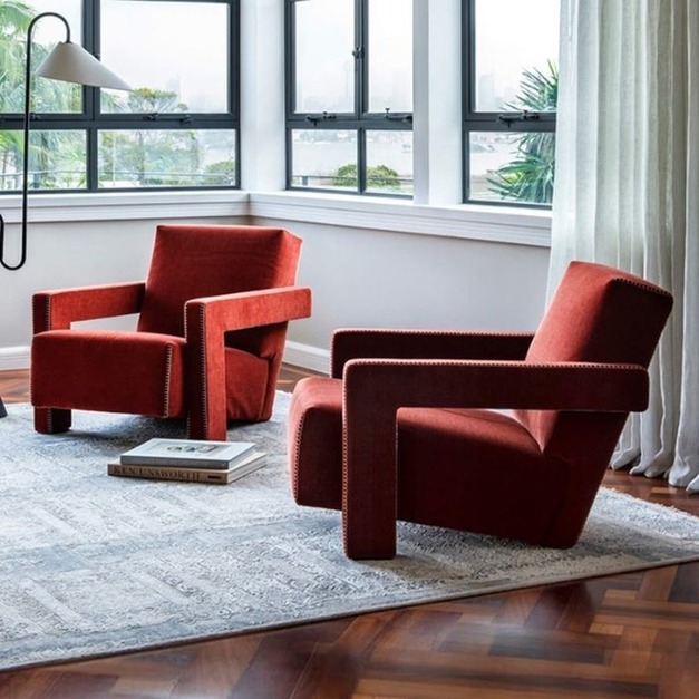 設計師創意單椅休閒絨布布藝沙發椅 M808-125