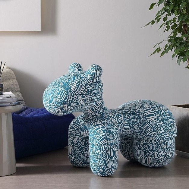 創意兒童房動物座椅公寓客廳時尚設計師款小馬椅家用極簡休閒椅