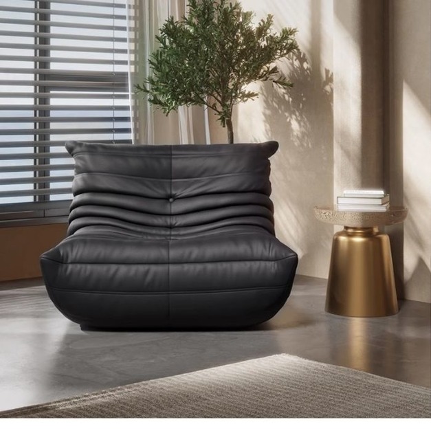 【海小特系列】設計師款-Togo毛毛蟲 簡約客廳生態皮懶人休閒椅