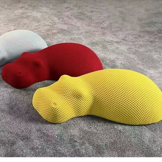 【海小特系列】設計師款-河馬坐墩沙發 創意動物造型懶人沙發兒童換鞋凳簡約網紅坐凳