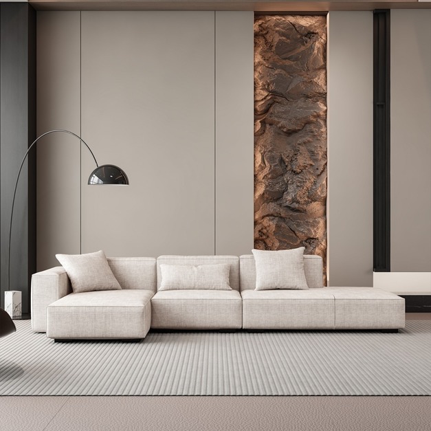 【摩登奢居系列】極簡風 豆腐塊沙發 簡約時尚棉麻布沙發